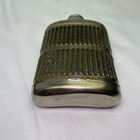 Chrome Plated Caged Glass Flask With Screw Off Cork 1920 s Prohibition Era