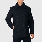 Alpine Swiss Mason Mens Wool Blend Classic Pea Coat Black 3xl