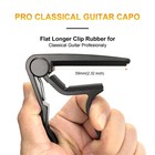 Wingo Pro Classical Flat Guitar Capo  Black  5 Picks