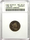 1798 Draped Bust Dime 10c Coin - Certified Anacs Fine Details   Net Vg8 - Rare