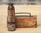 Personalized Custom Handmade Brass Telescope  Leather Grip Pirates Spyglass -swh
