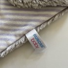 Aurora Baby Cuddlers Lovey Security Blanket Elephant Grey Purple White Stripes 