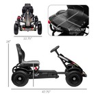 Kids Pedal Go Kart  Outdoor Ride On Toys With Adjustable Seat  Sharp Handling  H