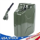 5 Gallon 20l Gasoline Army Green Jerry Can Military Metal Steel Tank Backup Usa