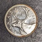 1948 Canada Silver 25 Cents George Vi Unc