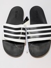 Adidas Adilette Comfort Adj Adjustable Men s Slides Black White Striped New