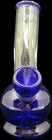 5  Blue Curved Neck Glass Tobacco Mini Hookah Water Pipe Bong With Screens 