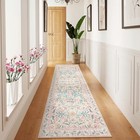  Floral Washable Runner Rug  2 6 x8  Runners For Hallways Pink Rugs For 