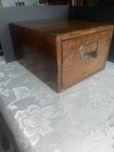 Antique Globe Wernicke Tiger Oak File Cabinet Index Card File