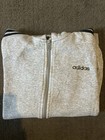 Adidas Sweatshirt  Kids Size Large  Gray Black  Full Zip  Long Sleeve