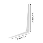 20 Pcs 8x10 Inch White L Shelf Brackets Heavy Duty Metal Corner Brace Wall Mount