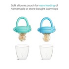 Munchkin Silicone Baby Food Feeder  Solids   Purees  2 Pack  Blue mint