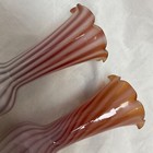 Pair Antique Hand Blown Art Glass Vases