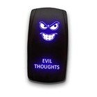 Evil Thoughts - Blue - Stark 5-pin Laser Etched Led Rocker Switch Dual Light -