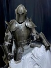 Barbuta Black  Armor Suit Medieval Handmade Gothic Knight Cosplay  Larp Costume