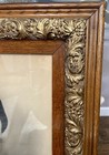 Antique Wood Picture Frame Ornate Gold Gesso Strips On Wood Gorgeous