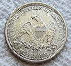 1840-o With Drapery Seated Liberty Quarter Rare Key Date Au Cleaned And Grainy