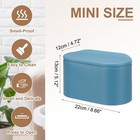 Mini Trash Cans  0 8 Gallon Press Type Small Desktop Trash Can  Lake Blue