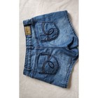 Wishful Park Womens Distressed Y2k Denim Shorts Medium Wash Blue Size 9 Js413354
