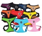 Dog Mesh Harness No Pull Adjustable Soft Breathable Mesh Paw Design  Xs S M L