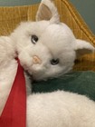 1989 Avanti Applause Jockline Lying White Cat Plush 27  Realistic Rare Italian