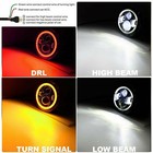 7  Inch Round Led Headlight High-low Red Halo Beam Fit Chevy Ii nova 1969-1979