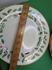 Set Of 10 Lenox Holiday Dimension 10-5 8    Dinner Plates - 24k Gold Trim Usa