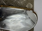 Antique Art Deco Brass Hand-held Vanity Mirror - Rough Condition