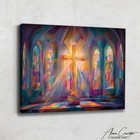 Sacred Cross Wall Art Framed Christian Art Print Canvaschurch Decor Print