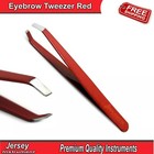 Beauty Eyebrow Tweezer Hair Removal Professional Salon Forceps Slanted Tip Plier