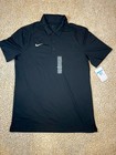 Nike Dri-fit Men s Polo Shirt Medium Black Ci4470-060 Short Sleeve Atheletic New