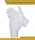 Dovortex 12 Pcs White Cotton Gloves For Eczema  Dry Hands  Moisturizing  Coin