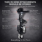 3x3 Rack Attachment Wall Storage Rail 5 8  1  Gym Organizer 500lb Usa