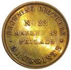  1848  New York City Ny 59b  r-7  Browning Bros Druggists Merchant Token