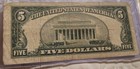 1953 A Series Five Dollar  5 Bill Red Seal With  b  Serial Number