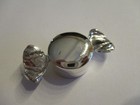 Sterling Silver Pill Box Toffee Style Round Soild 925 Smooth On Top Small