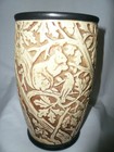 Rare Weller Clinton Ivory Exquisite Earlyteens Squirrels   Birds7  Vase Unmarked