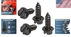 License Plate Screws Stainless Steel Bolts 4 Pack Black Slotted Rustproof Ford
