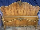 French Antique Carved Walnut Louis Xv Queen Size Bedroom Set Bed