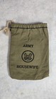 Vintage Us Army Housewife Sewing Kit Wwii Military   Bag Thread See Photos 