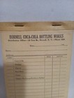 Vtg   1950s  Hornell Coca-cola  Bottling Works  New York  Salesman Reciept Book