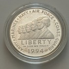 1994-p Veterans 3-coin Proof Silver Dollars Set Ogp coa