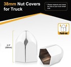 38mm Lug Nut Covers Abs Chrome Push-on Wheel Nut Covers For Semi Trucks  60pcs  