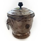 Silver-plated Ice  Bucket  Ornate Lion Head Vintage   Sea Pines Golf Club 1969