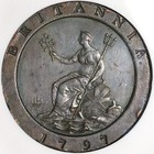1797 Ngc Au George Iii 2 Pence Great Britain Cartwheel Soho Coin  23060801c 