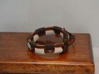 New Hand Made Brown   Black Wired Leather Bracelet