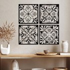 4 Pieces Rustic Wall Decor Farmhouse Wall Decor For Living Room Metal Hollow    
