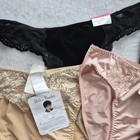 Huge Lot 3x Vintage Plus Size Panties 22 24 Satin Thong Bikini Brief Underwear
