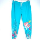Disney Ariel Little Mermaid Sleep Pants Girls Xl 15-17 Kidcore Drawstring Lounge