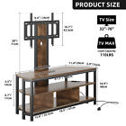 Led Corner Floor Tv Stand With Mount   Power Outlets For 32 45 55 60 65 70  Tvs